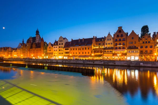 Gdaňsk Polsko Srpna 2018 Architektura Starého Města Gdaňsku Motlawa River — Stock fotografie