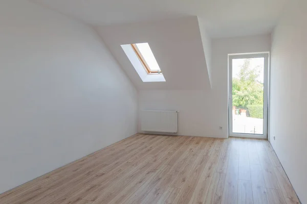 Schlafzimmer Mit Neuen Laminatböden Haus — Stockfoto