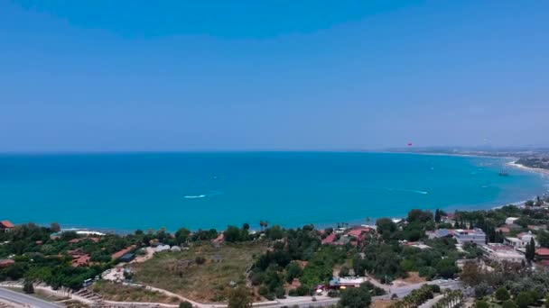 Vue Aérienne Des Ruines Antiques Side Town Turquie — Video