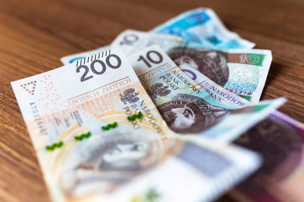 Stapel Polnischer Zloty Banknoten — Stockfoto