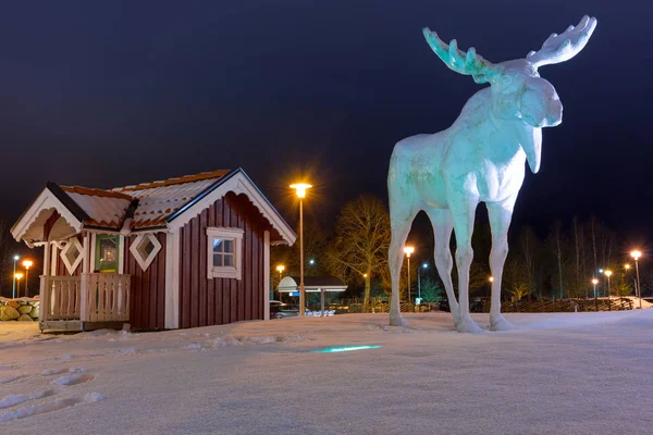Vaxjo Sweden January 2018 Moose Statue Vaxjo Smaland Airport Sweden — Stock Photo, Image