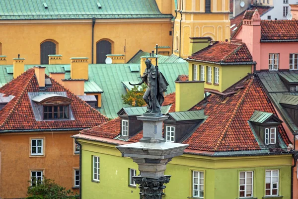 Král Sigismunds Sloupec Městě Varšava Polsko — Stock fotografie