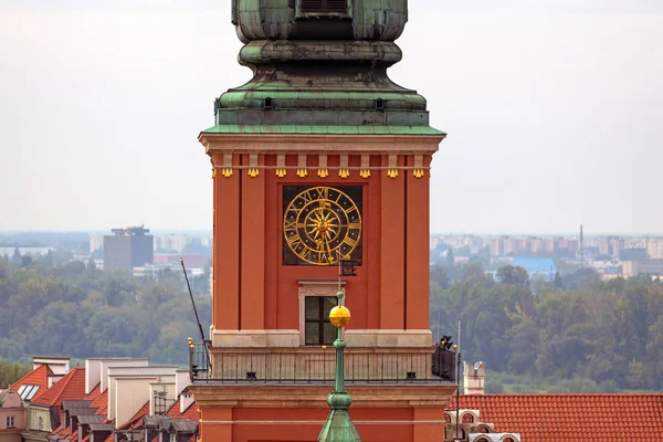 Clock Royal Castle Warsaw City Poland — Stock Photo, Image