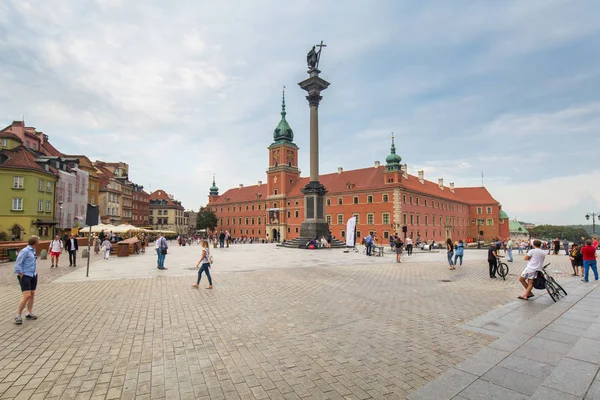 Warsaw Poland September 2018 People Royal Castle Square Warsaw City — Stock Photo, Image