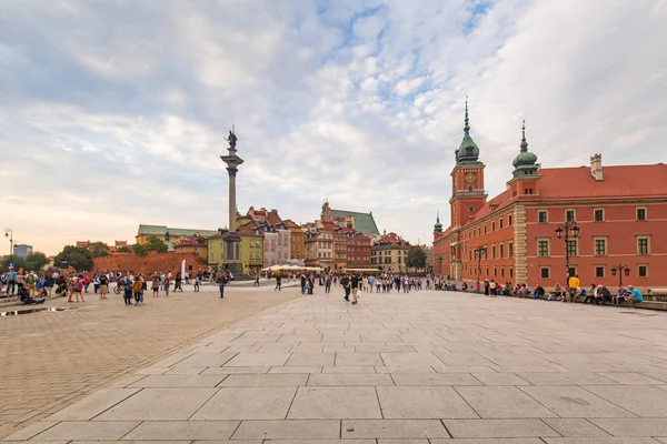 Warsaw Poland September 2018 People Royal Castle Square Warsaw City — Stock Photo, Image