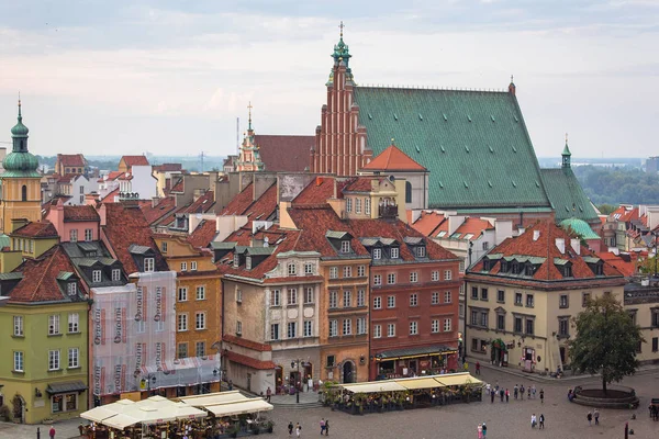 Warsaw Poland September 2018 People Royal Castle Square Warsaw City — Stock Photo, Image