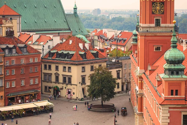 Warschau Polen September 2018 Menschen Auf Dem Königlichen Schlossplatz Warschau — Stockfoto