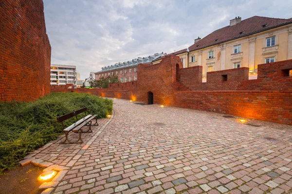 Barbican Warszawa Gamla Stadsmuren Polen — Stockfoto