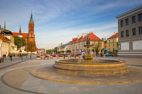 Hlavní Náměstí Bazilikou Bialystoku Polsko Kosciusko — Stock fotografie