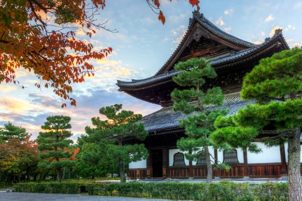 Templo Budista Kyoto Durante Temporada Otoño Atardecer Japón — Foto de Stock