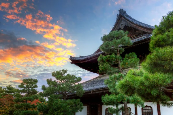 Temple Bouddhiste Kyoto Pendant Saison Automne Coucher Soleil Japon — Photo