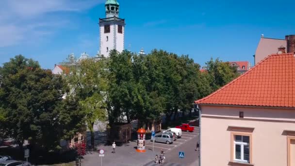 Luftaufnahme Von Chelmno Mit Schöner Altstadt Polen — Stockvideo