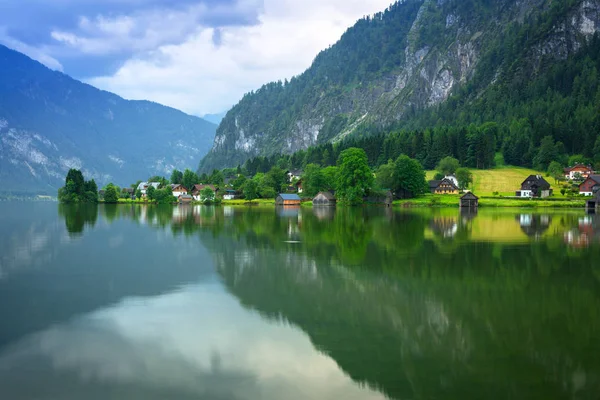 Krajobraz Jeziora Grundlsee Góry Alpy Austria Zdjęcia Stockowe bez tantiem