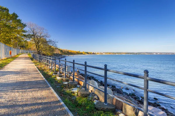 Strandpromenaden Vid Havet Gdansk Nowy Port Polen — Stockfoto