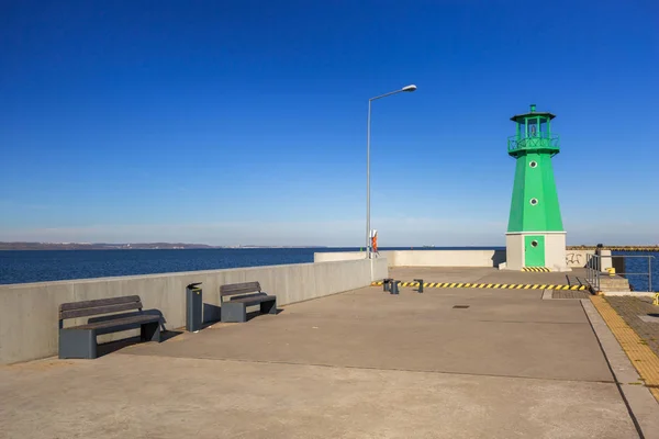 Lighthouse Breakwater Baltic Sea Gdansk Poland — Stock Photo, Image