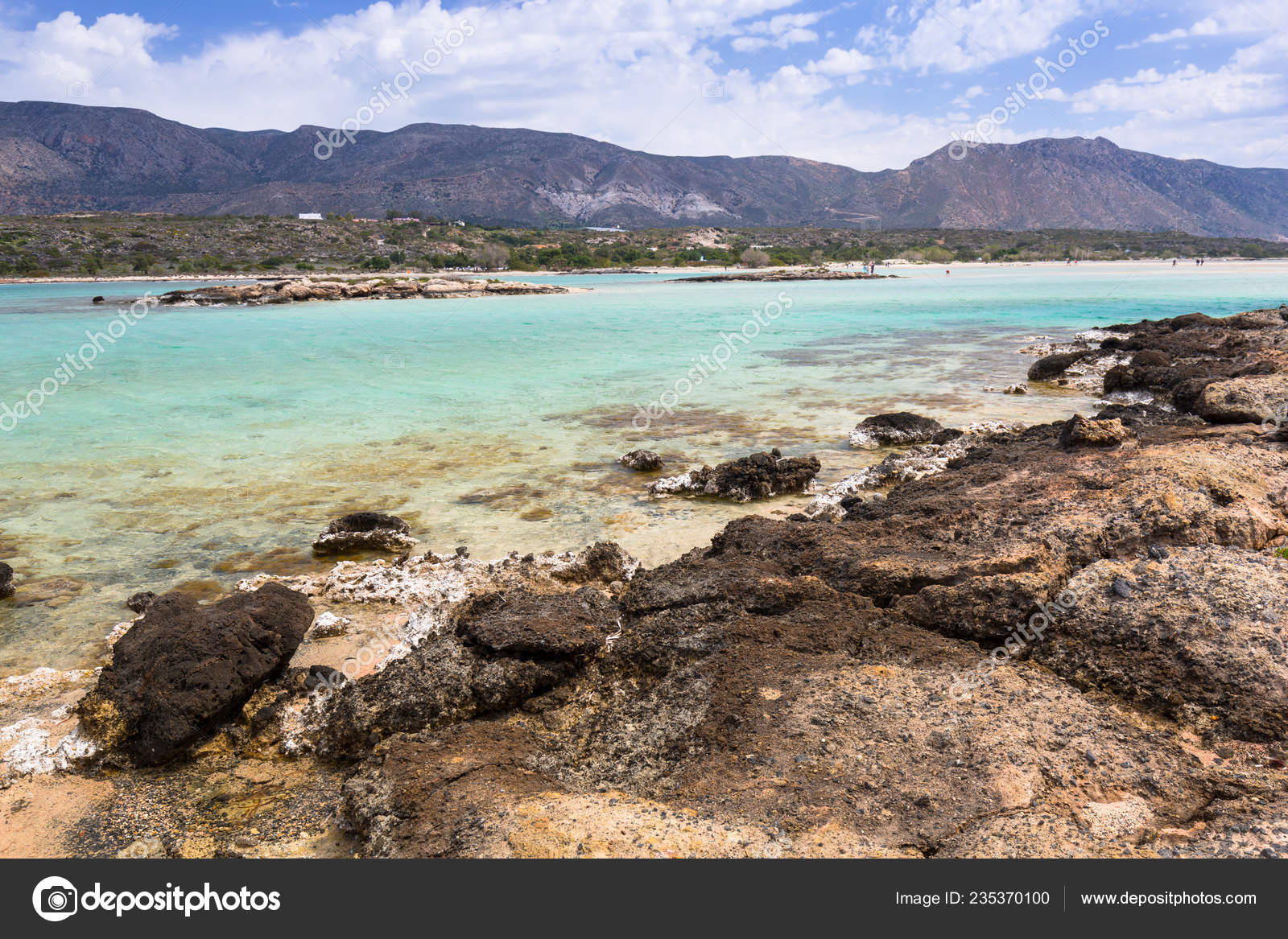 Elafonissi Playa Arena Rosa Creta Grecia Foto De Stock