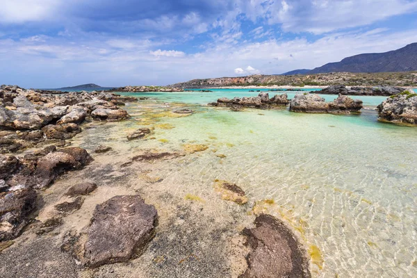 Ελαφονήσι Ροζ Άμμο Στην Κρήτη Ελλάδα — Φωτογραφία Αρχείου