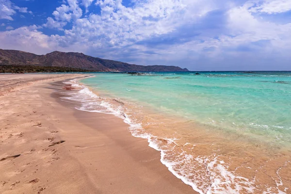 Elafonissi Strand Mit Rosa Sand Auf Beton Griechenland — Stockfoto