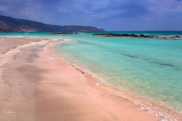 Plage Elafonissi Avec Sable Rose Crète Grèce — Photo