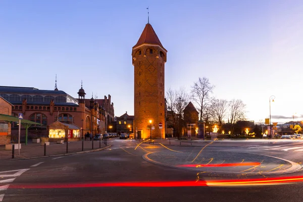 Arquitectura Del Casco Antiguo Gdansk Atardecer Polonia —  Fotos de Stock