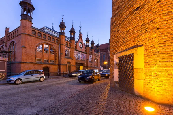 Architectuur Van Oude Stad Van Gdansk Schemering Polen — Stockfoto