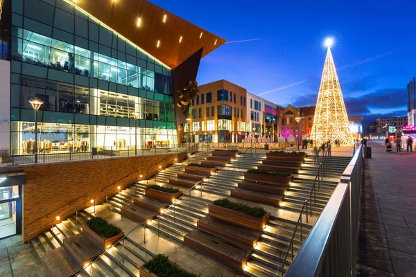 Danzig Polen Dezember 2018 Schöner Weihnachtsbaum Einkaufszentrum Forum Stadtzentrum Von — Stockfoto