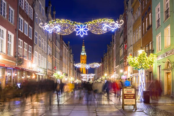 Gdansk Polonya Aralık 2018 Mimarlık Tarihi Kentin Gdansk Noel Süsleri — Stok fotoğraf