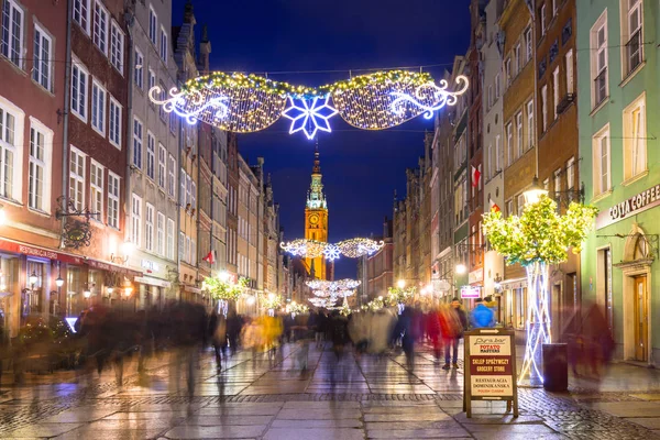 Gdansk Polonia Diciembre 2018 Arquitectura Del Casco Antiguo Gdansk Atardecer —  Fotos de Stock