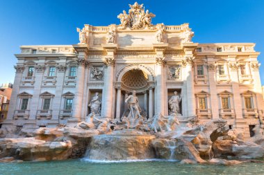 Beautiful architecture of the Trevi Fountain in Rome, Italy clipart
