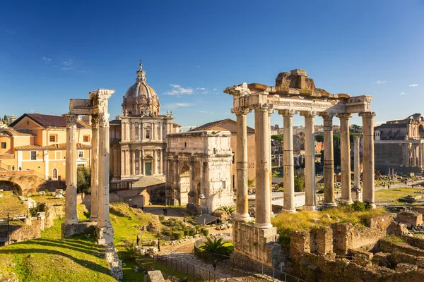 Zobrazit Římské Fórum Náměstí Starověký Řím Itálie — Stock fotografie