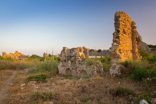 Ruines Ancienne Ville Side Turquie — Photo