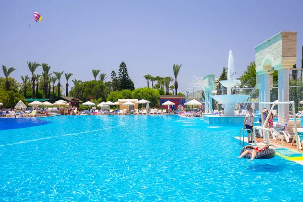 Side Turkey June 2018 Beautiful Pool Area Pegasos World Resort — Stock Photo, Image
