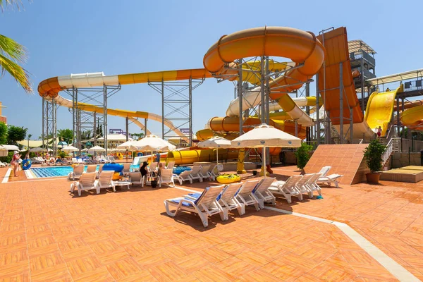 Seite Türkei Juni 2018 Schöner Poolbereich Des Pegasos World Resort — Stockfoto