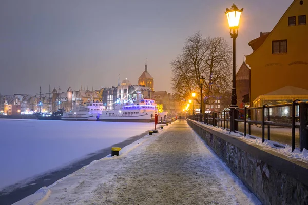 Gdansk Pologne Janvier 2019 Hiver Dans Vieille Ville Gdansk Près — Photo