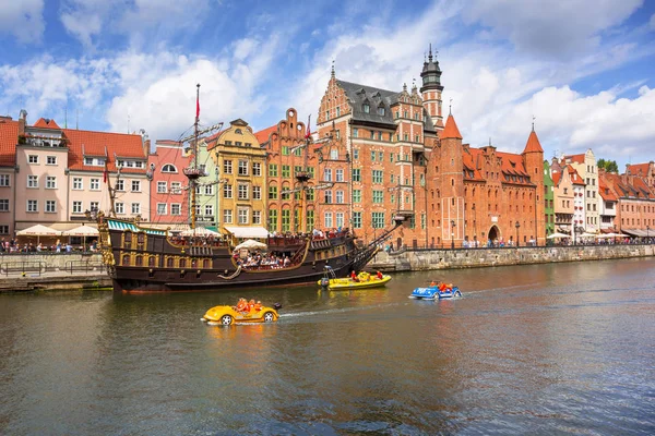 Gdansk Poland September 2018 Architecture Old Town Gdansk Motlawa River — Stock Photo, Image