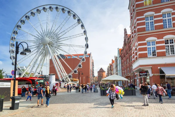 Gdaňsk Polsko Září 2018 Architektura Starého Města Gdaňsku Ruským Kolem — Stock fotografie