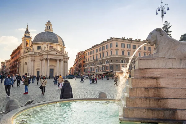 Rome Talya Ocak 2019 Mimarisi Piazza Del Popolo Roma Talya — Stok fotoğraf