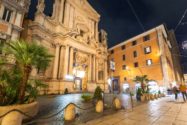 Rome Talya Ocak 2019 Mimarlık Tarihi Kentin Roma Gece Talya — Stok fotoğraf