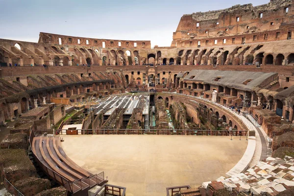 Roma Itália Janeiro 2019 Interior Coliseu Roma Itália — Fotografia de Stock