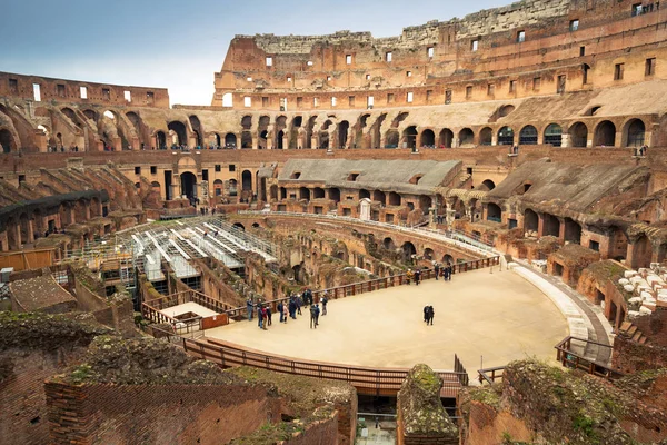 Roma Itália Janeiro 2019 Interior Coliseu Roma Itália — Fotografia de Stock