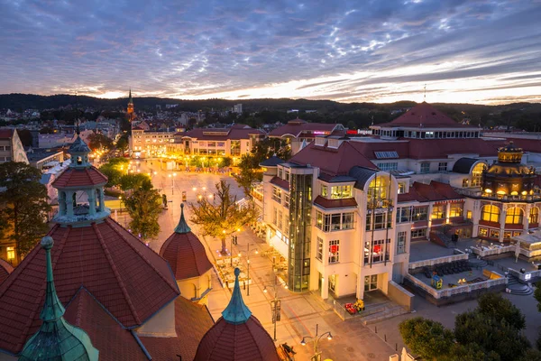 Sopot Polonia Septiembre 2018 Gente Caminando Plaza Principal Ciudad Sopot —  Fotos de Stock