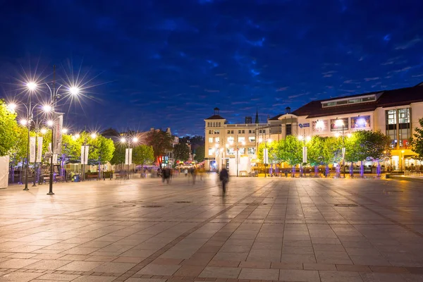 Sopot Polonya Eylül 2018 Sopot City Ana Meydanı Nda Gece — Stok fotoğraf