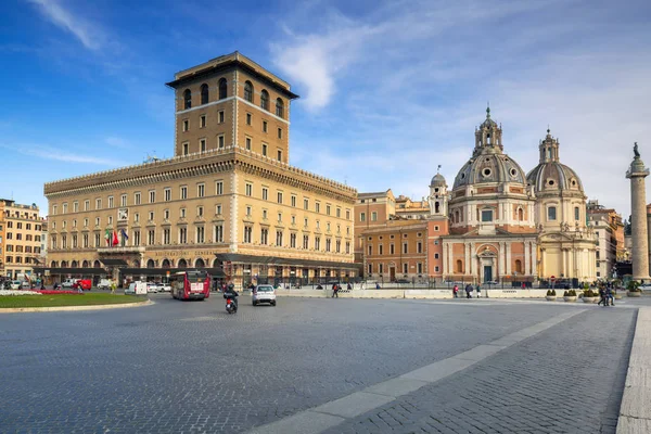 Рим Италия Января 2019 Года Архитектура Площади Венеции Риме Солнечный — стоковое фото