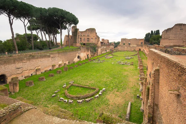 Руины Ипподрома Домициана Древнем Риме Италия — стоковое фото