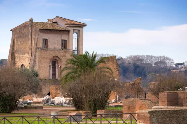 Antigua Arquitectura Colina Palatina Roma Italia — Foto de Stock