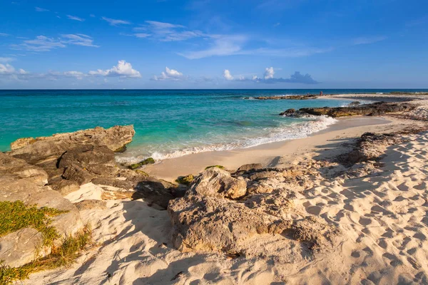 Schöner Karibischer Meerstrand Playa Del Carmen Mexiko — Stockfoto