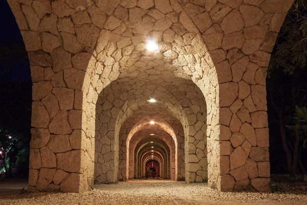 Sentier Dans Jungle Mexicaine Yucatan Nuit — Photo