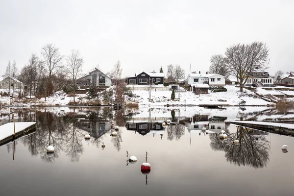 Winter Scenery Lake Olofstrom Sweden — Stock Photo, Image