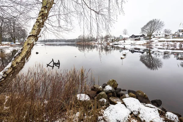 Winter Scenery Lake Olofstrom Sweden — Stock Photo, Image