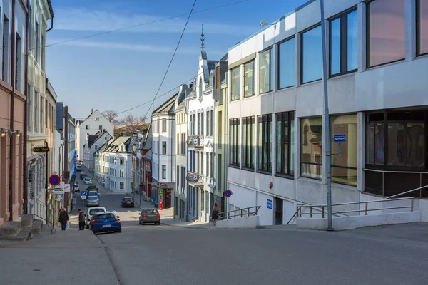 Alesund Norwegia Kwietnia 2018 Architektura Miasta Alesund Norwegii Alesund Miasto — Zdjęcie stockowe